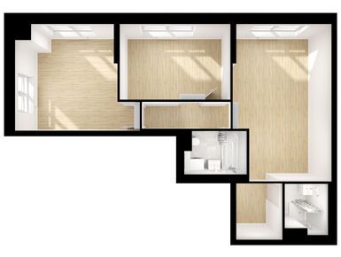 2-комнатная 64.40 кв.м, Римского-Корсакова 11, 23 216 200 руб.