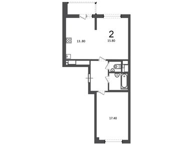 2-комнатная 57.80 кв.м, Жилой дом «Кусковская ул., д. 12/1», 27 560 095 руб.