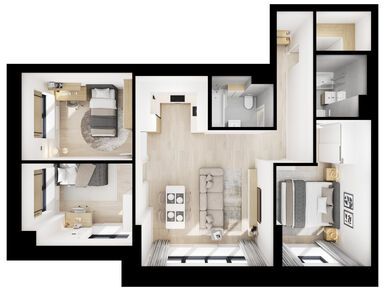 3-комнатная 80.80 кв.м, Кутузовский квартал, 37 539 680 руб.