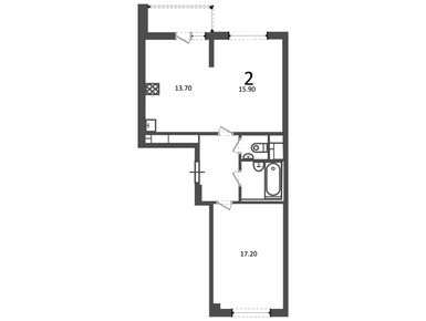 2-комнатная 57.90 кв.м, Жилой дом «Кусковская ул., д. 12/1», 27 972 236 руб.