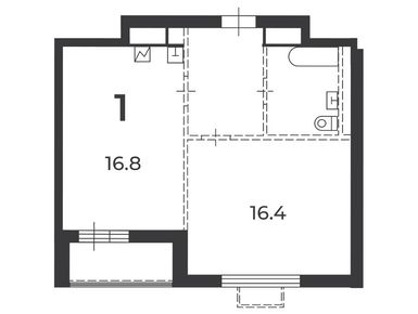 1-комнатная 44.00 кв.м, Жилой дом «Никитинская ул., д. 21, к. 3», 18 331 478 руб.