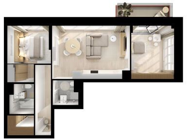 2-комнатная 61.10 кв.м, Кутузовский квартал, 33 091 760 руб.