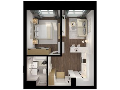 1-комнатная 35.60 кв.м, Полар, 17 500 960 руб.