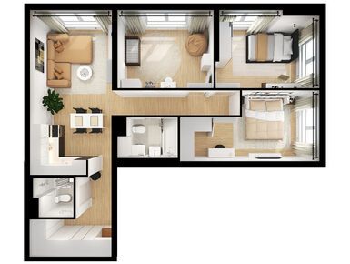 3-комнатная 80.60 кв.м, Ярославский, 20 415 980 руб.