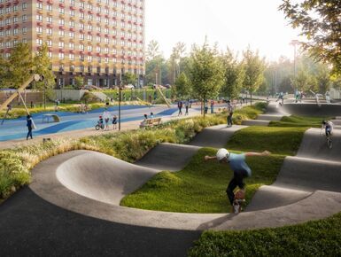 Зиплайн, памп-трек и амфитеатр: MultiHub в новостройке как новый формат инфраструктуры