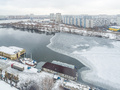 ЖК «Ривер Парк» в Нагатинском Затоне. Окрестности. Аэрофотосъемка. Фото от 28.11.2016 г.
