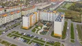 Придомовая территория готовых корпусов благоустроена. Аэрофотосъемка от 08.10.2020 г.