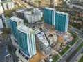 МФК «Флотилия». Корпуса 1, 2, 3, 4. Ход строительства спортивно-оздоровительного комплекса. Аэрофотосъемка. Фото от 23.10.2016 г.