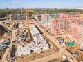 ЖК «Видный город». Ход строительства. Закончен монтаж первого этажа. Аэрофотосъемка. Фото 14.05.2017 г.