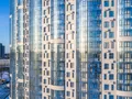 ЖК «Панорама Сколково». Панорамное стекление. Аэрофотосъемка. Фото от 05.02.2017 г.
