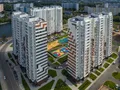 ЖК «Ривер Парк». Благоустроенная территория. Спортивная площадка. Аэрофотосъемка. Фото от 29.08.2016 г.
