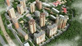 Вид сверху на жилой комплекс.
