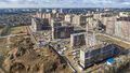 Вид домов вблизи. Ход строительства. Аэрофотосъемка 28.04.21 г.
