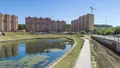 Вокруг карьера пролегла дорожка для прогулок. Аэрофотосъемка от 13.06.2019.