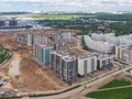 Ход строительства. Вид со со стороны Николо-Хованской улицы. Аэрофотосъемка от 28.05.2017 г.
