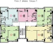 Планировка 2 этажа секции 1