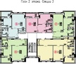 Планировка 2 этажа секции 3