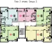 Планировка 3 этажа секции 3