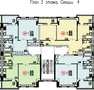 Планировка 3 этажа секции 4