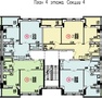 Планировка 4 этажа секции 4