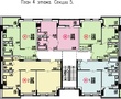 Планировка 4 этажа секции 5