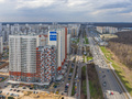 ЖК «Life - Митинская». Корпус А. Вид на Пятницкое шоссе. Аэрофотосъемка. Фото от 25.04.2016 г.