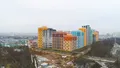 ЖК «Лучи». Ход строительства. Общий вид стройки. Аэрофотосъемка от 26.11.17 г.