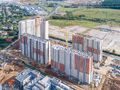 Стадии строительства корпусов. Вид сверху. Аэрофотосъемка от 26.08.2017 г.