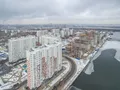 ЖК «Ривер Парк» в Нагатинском Затоне. Корпуса 8, 9, 10. Аэрофотосъемка. Фото от 28.11.2016 г.