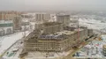 Ход строительства. Корпус 12. Монтаж верхних этажей. Аэрофотосъёмка от 24.01.18 г.