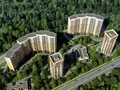 Вид сверху на жилой комплекс.