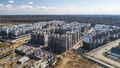 Вид на строящиеся корпуса 12 и 13. Аэрофотосъемка от 11.04.2019.