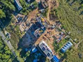ЖК «Сходня Парк». Ход строительства. Вид сверху. Аэрофотосъемка. Фото от 27.08.2016 г.