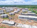 Эко-район «Борисоглебское». Ход строительства корпусов 160, 161, 162. Аэрофотосъемка. Фото от 07.06.2017 г.