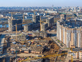 ЖК «Татьянин Парк». Строительство корпусов 1, 2, 3, 4, 9, 10, 11, 12. Аэрофотосъемка. Фото от 17.04.2016 г.