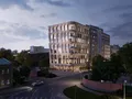 Вид корпуса в вечернее время.