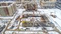 Общий вид территории застройки. Продолжается строительство новых корпусов. Аэрофотосъёмка от 5.02.19 г.