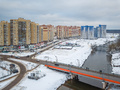 ЖК «Лукино-Варино». Река рядом с комплексом. Аэрофотосъемка. Фото от 24.12.2016 г.