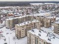 Мкр. «Новое Бисерово 2». Ход строительства корпусов 1, 2, 3. Аэрофотосъемка. Фото от 19.01.2018 г.