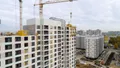 Корпус 1. Ведется монтаж верхних этажей. Аэрофотосъёмка от 10.10.18 г.
