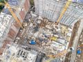 ЖК «Летний сад». Ход строительства. Корпуса 2А, 2Б, 2В, 2Г. Вид сверху. Аэрофотосъемка. Фото от 30.08.2017 г.