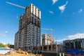 Ход строительства. Ведутся фасадные работы. Июнь 2018 года.