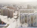 Микрорайон и частный сектор разделяет Московская улица, по которой можно добраться до метро за 15 минут. Аэрофотосъемка от 03.03.2018 г.