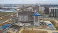 Ход строительства 1 корпуса. Ведется монтаж средних этажей. Аэрофотосъёмка от 14.11.18 года.
