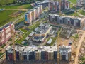 Район «Новые Ватутинки». Ход строительства новых корпусов. Детский сад. Аэрофотосъемка. Фото от 20.06.2016 г.