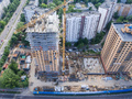 ЖК «Родионово». Ход строительства блока А. Аэрофотосъемка. Фото от 30.05.2016 г.