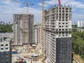 Ведутся фасадные работы. Аэрофотосъёмка от 28.06.18 г.