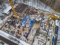 Ход строительства. Устройство перекрытий корпус А. Аэрофотосъемка. Фото от 26.01.2017.