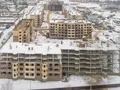 мкр. «Новое Бисерово-2». Ход строительства корпуса 1. Аэрофотосъемка. Фото от 21.12.2017 г.