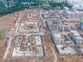 Ход строительства. Некоторые корпуса будут сдаваться с отделкой. Аэрофотосъемка от 17.07.2017 г.
